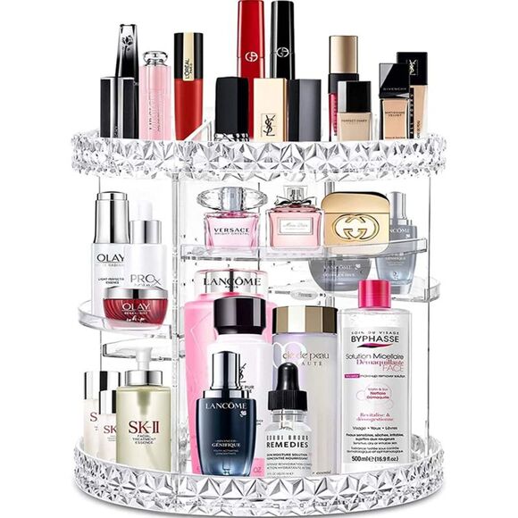 New 360 Rotating Makeup Organizer Perfume Organizer‎ with 8 Adjustable Layer … - Picture 1 of 8
